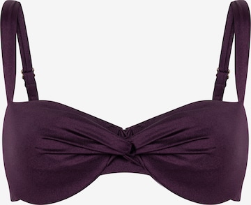 HunkemöllerBalkonet Bikini gornji dio 'Colsta' - ljubičasta boja: prednji dio