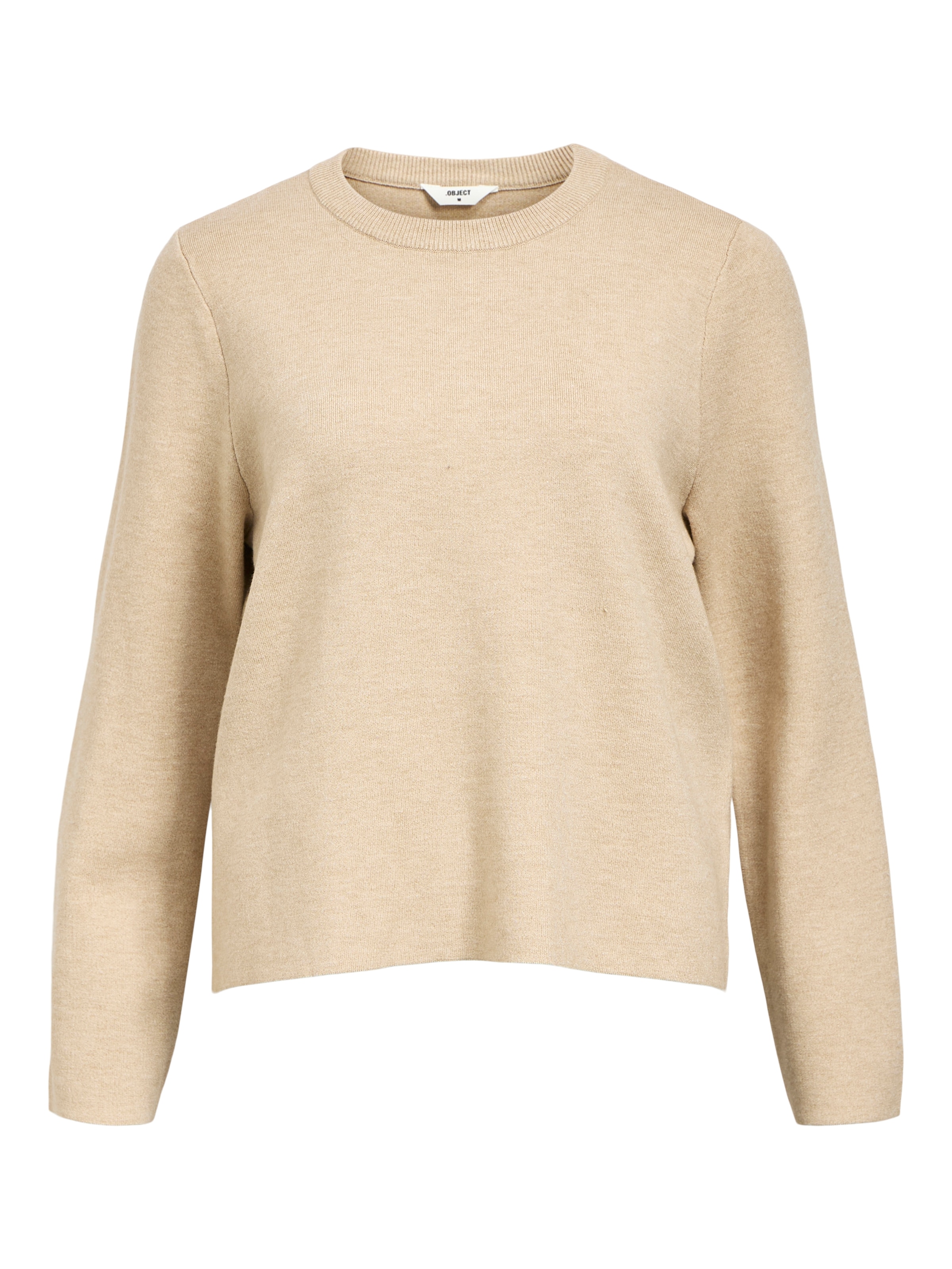 OBJECT Sweater 'OBJReynard' in Beige: front