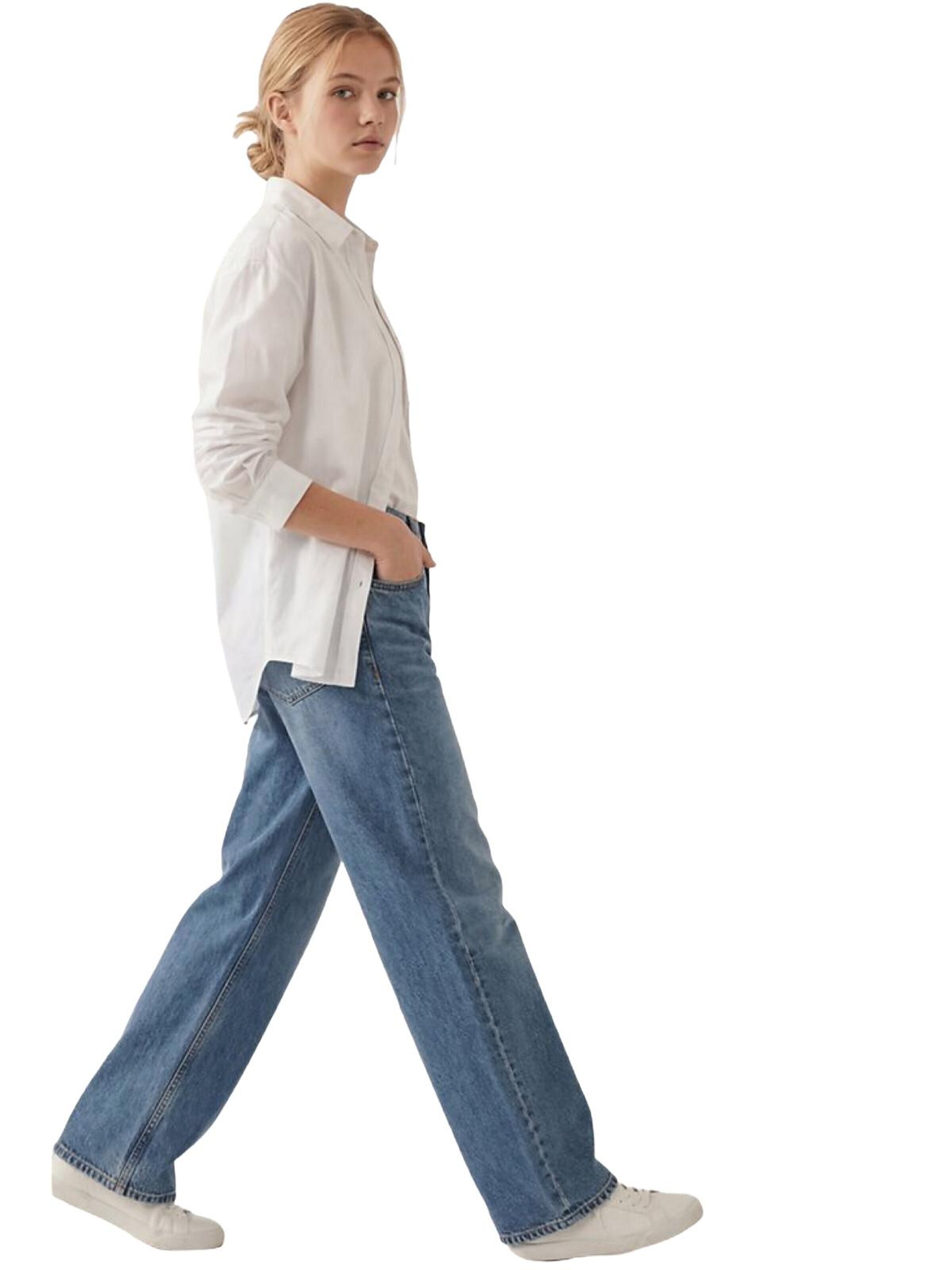 LTB Jeans - Ropa ancha Vaquero 'LTB Jeans Damen Larrie Tapered Baggy Mid Waist Jeanshose' en azul