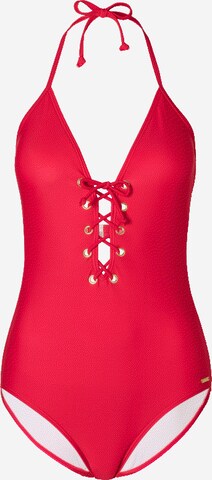 BRUNO BANANI Bustier Badpak in Rood: voorkant