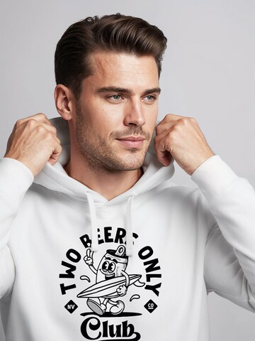 Neverless Sweatshirt 'Two Beers only' in White