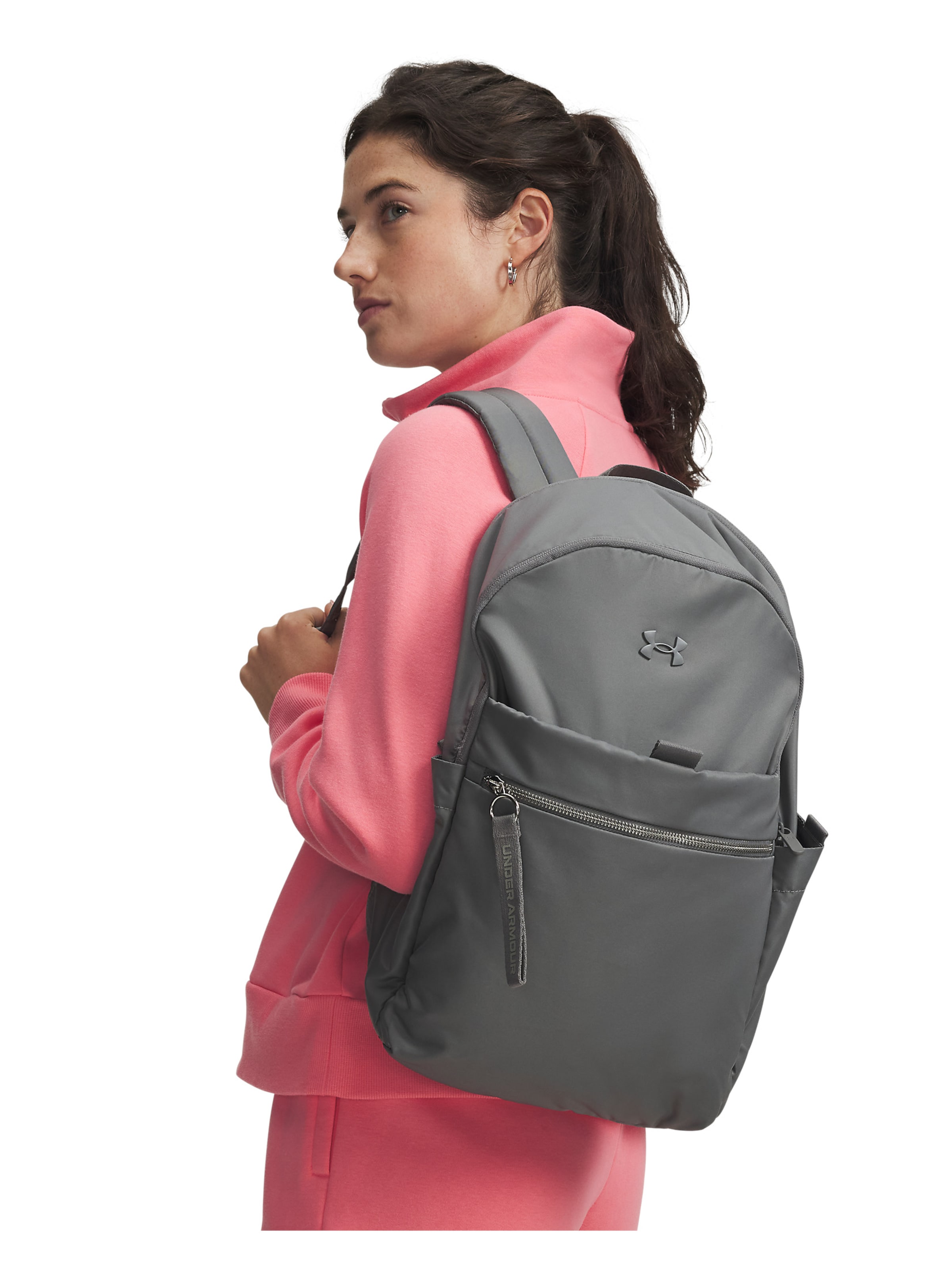 UNDER ARMOUR Sportrugzak 'Studio Campus BP' in Grijs: voorkant