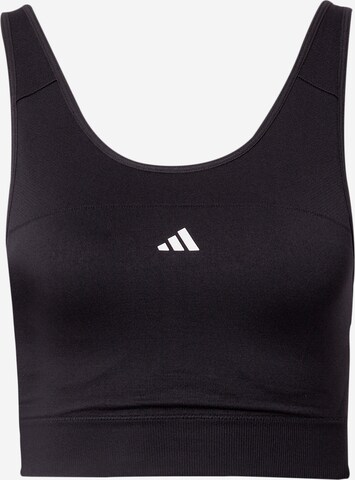 ADIDAS PERFORMANCE Sports bra 'Aero Medium-Support' in Black: front