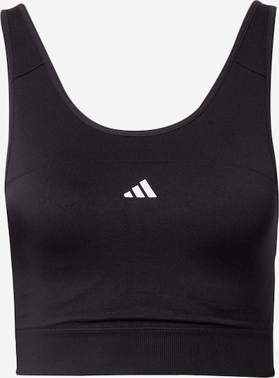 ADIDAS PERFORMANCE Sports bra 'Aero Medium-Support' in Black / White, Item view