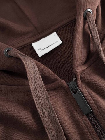 KnowledgeCotton Apparel Zip-Up Hoodie in Brown