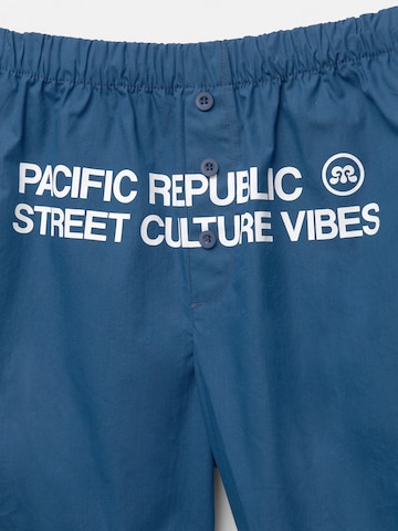 Pull&Bear Loosefit Nadrág 'PACIFIC' - kék