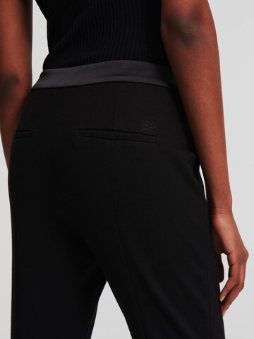 évasé Pantalon Karl Lagerfeld en noir