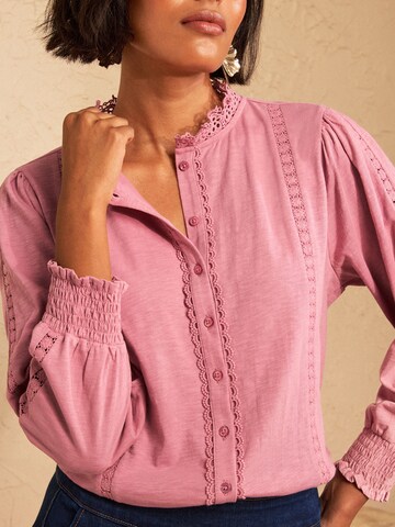 love & roses Blouse in Pink