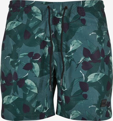 Shorts de bain Urban Classics en vert : devant