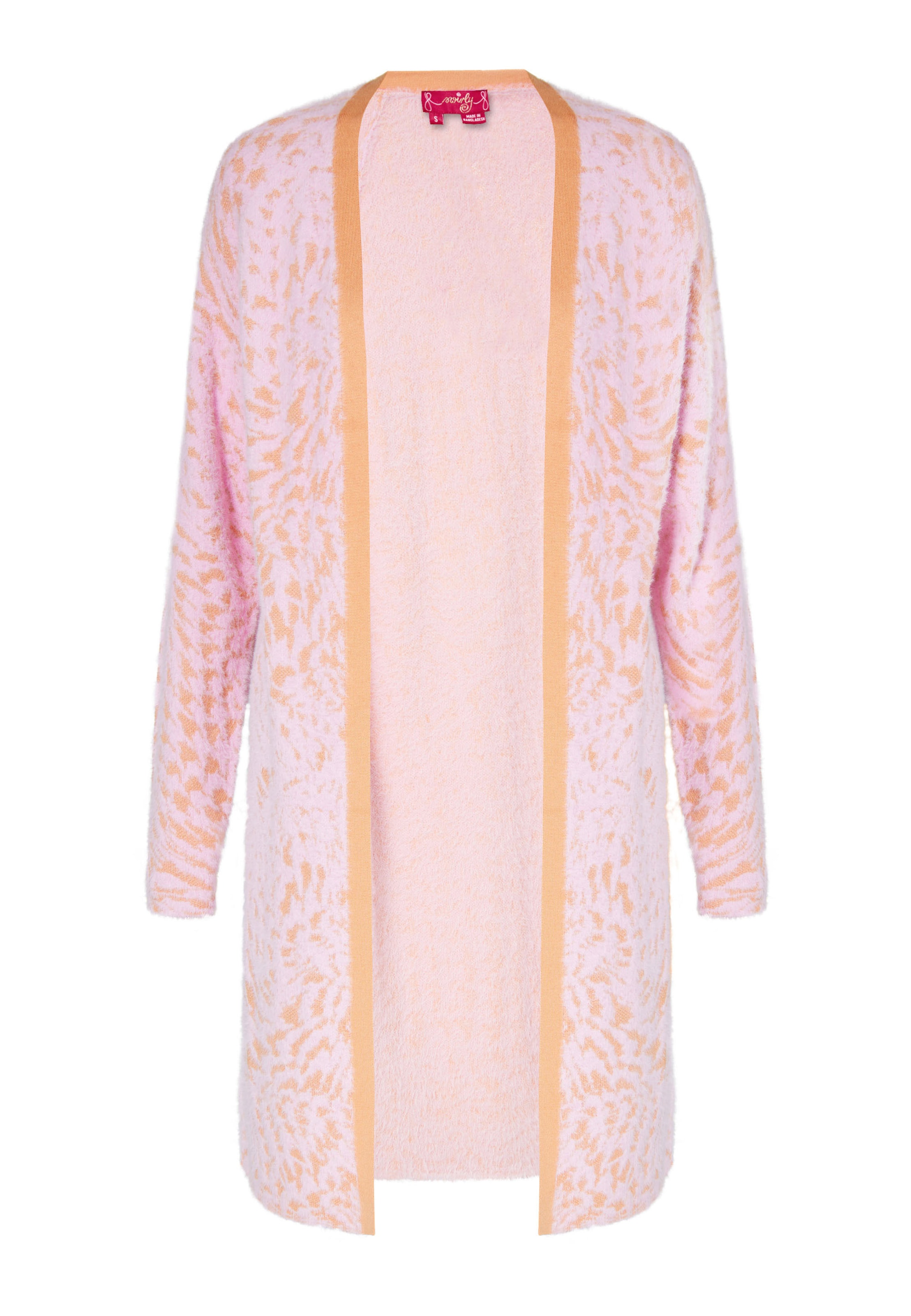 swirly Kardigán - Ružová: predná strana