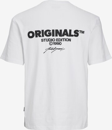 Tricou 'BORA' de la JACK & JONES pe alb