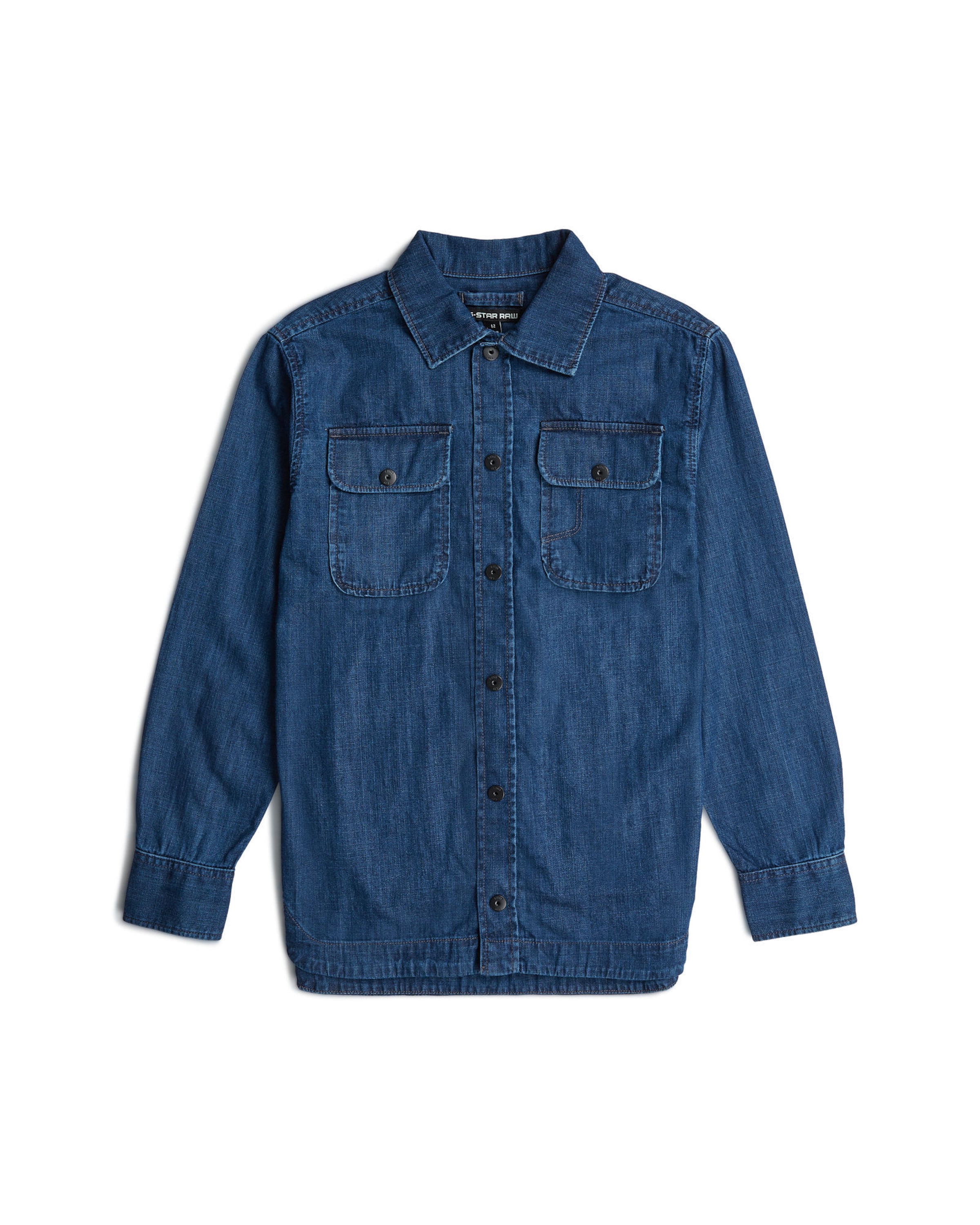 G-STAR Tussenjas 'Boys GPO Overshirt' in Blauw: voorkant