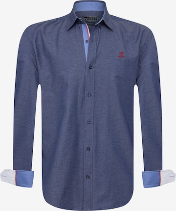 Chemise 'Sindy' Sir Raymond Tailor en bleu : devant