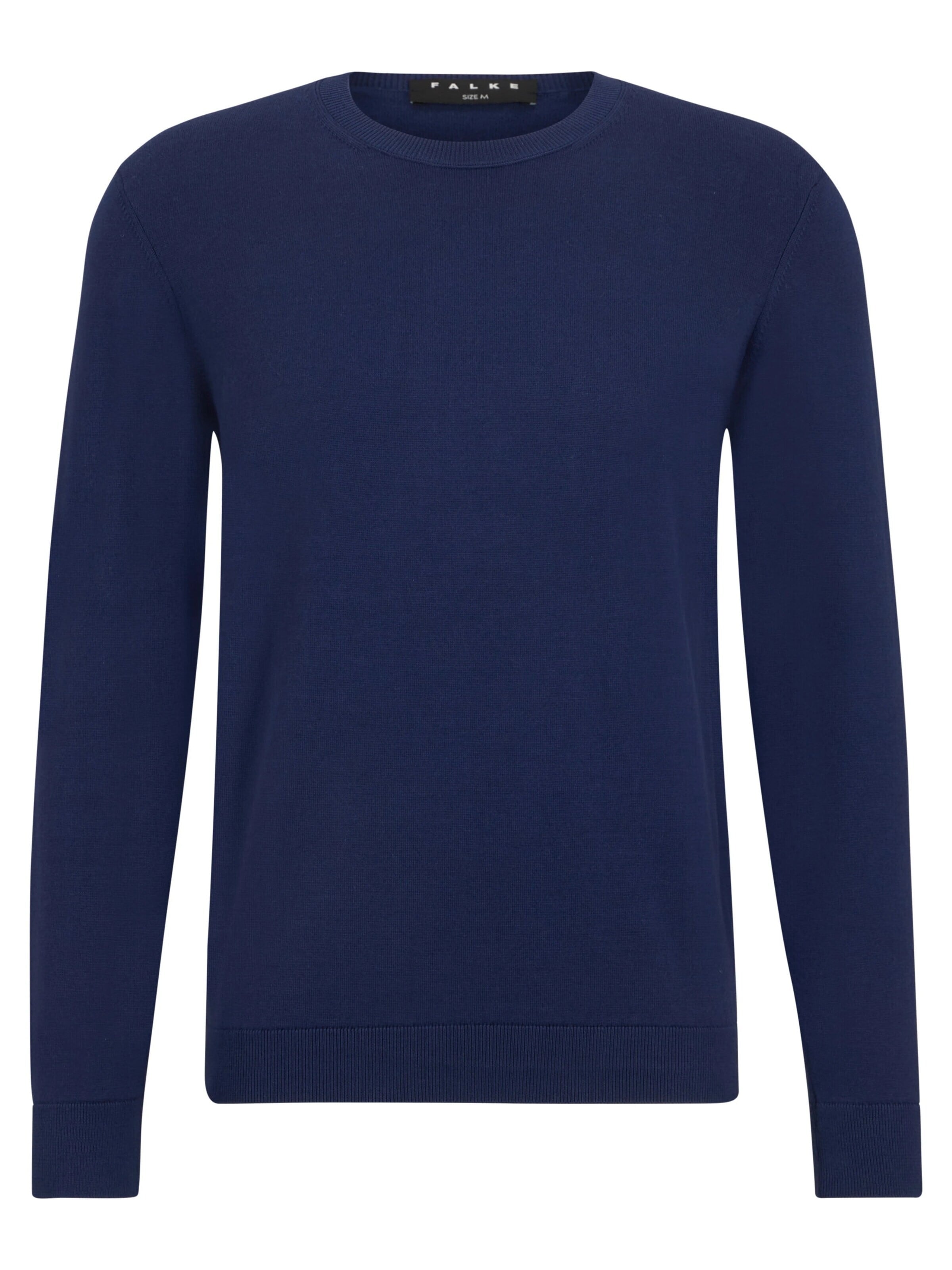 FALKE Pullover 'Cotton Knit' in Blau: Vorderseite
