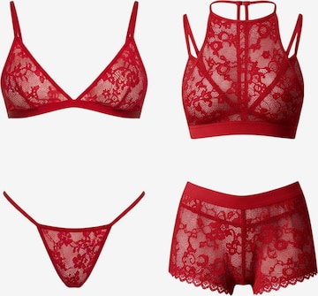 Ensemble de linge C&City en rouge : devant