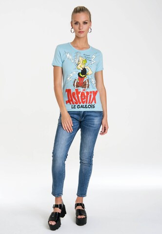 LOGOSHIRT Shirt 'Asterix - Magic Poison' in Blauw