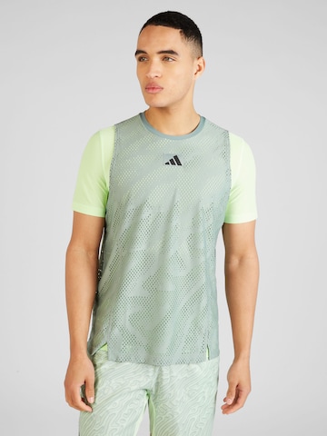 ADIDAS PERFORMANCE - Camisa funcionais 'Pro' em verde: frente