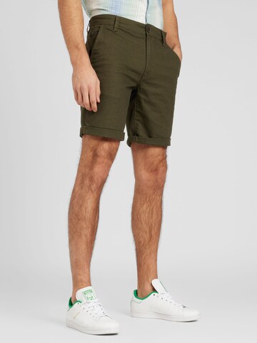 BLEND - regular Pantalón chino en verde: frente