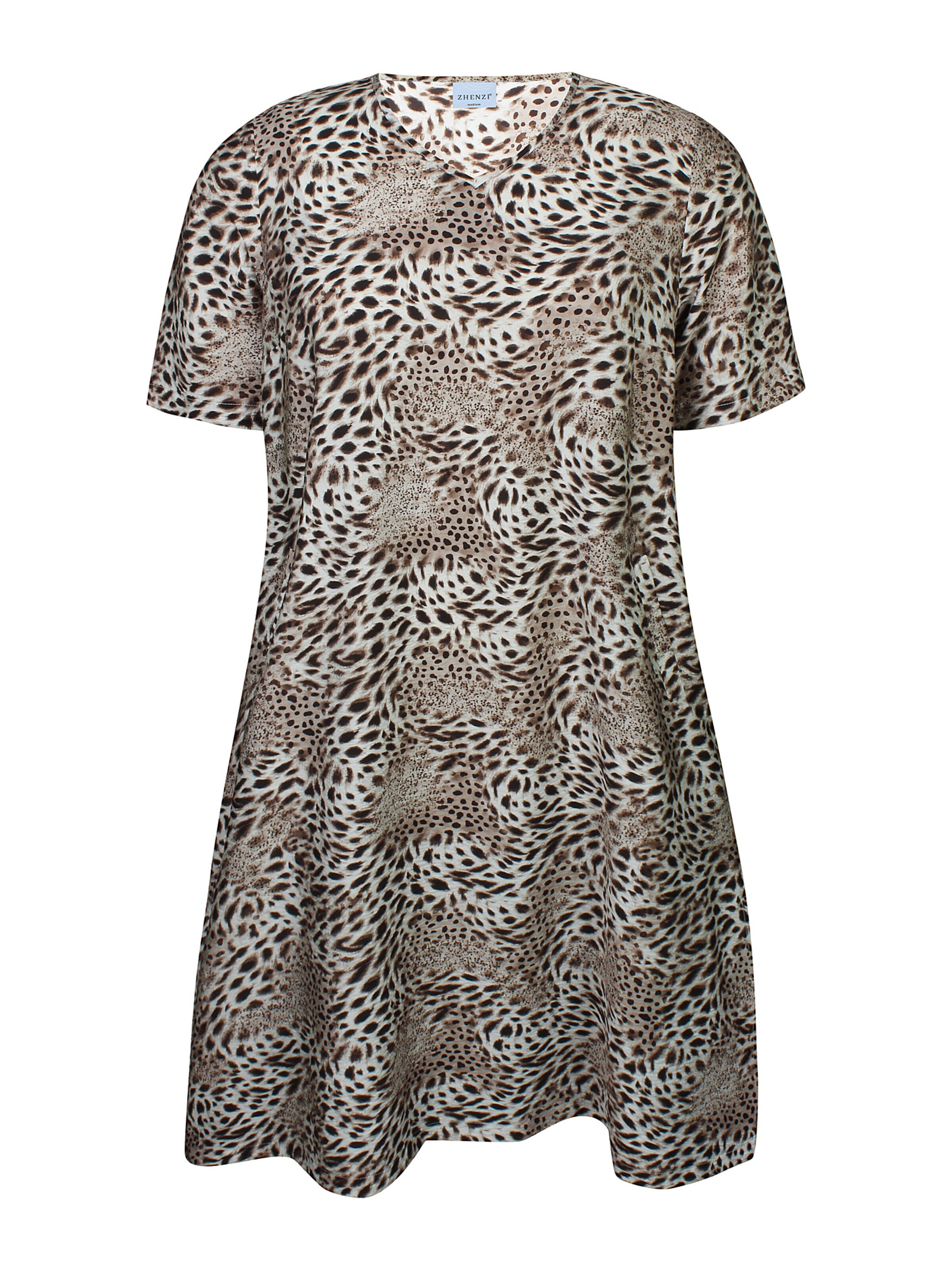 Zhenzi Dress 'Maida 1637' in Brown: front