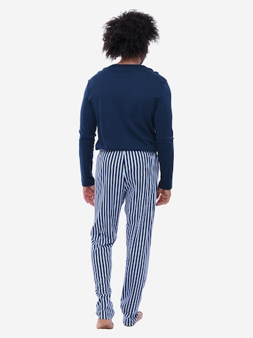 Mey Pyjama lang 'Graphic Stripes'‌‌ in Blau