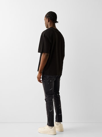 Bershka Slimfit Jeans in Zwart
