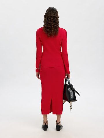 SELECTED Strickjacke 'SLFCARLY' in Rot