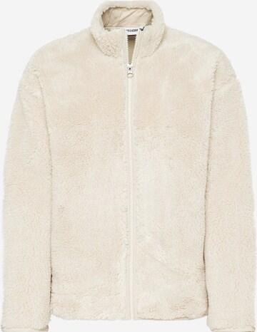 WEEKDAY Fleece Jacket 'Kai Pile' in White: front