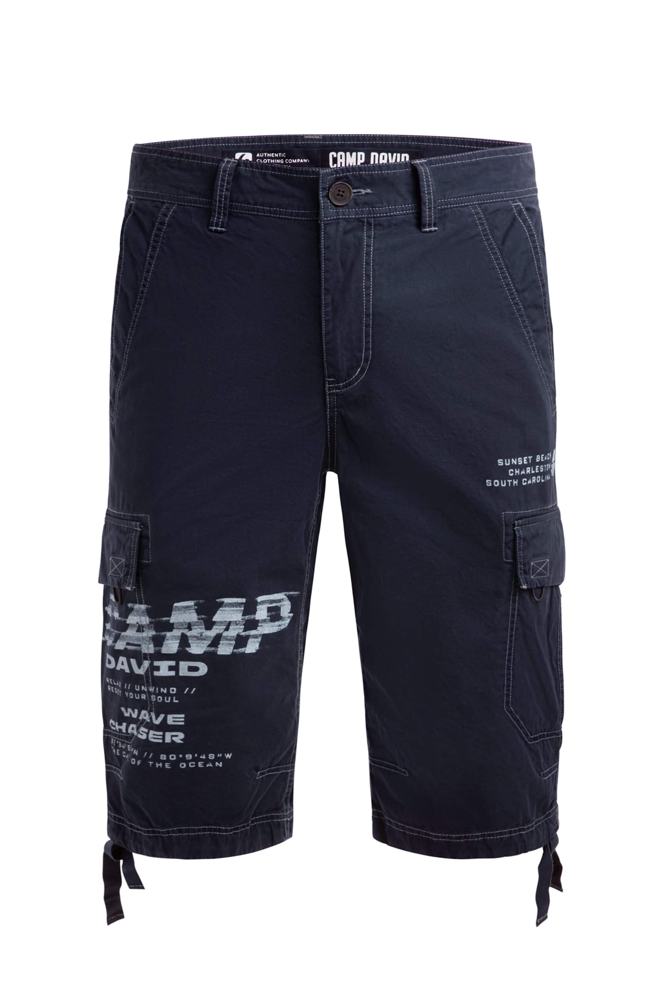 CAMP DAVID Regular Pants in Blue: front