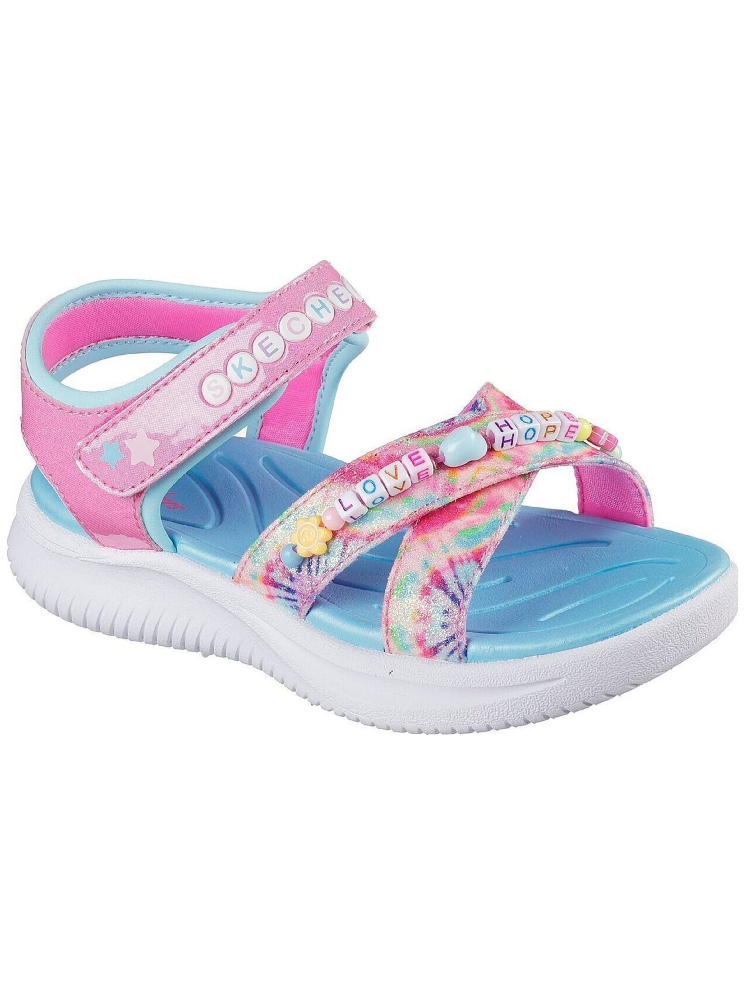 SKECHERS Offene Schuhe 'Skechers Jumpsters Sandal - Tie Dye Bf'‌‌‌‌‌‌ in Pink: Vorderseite