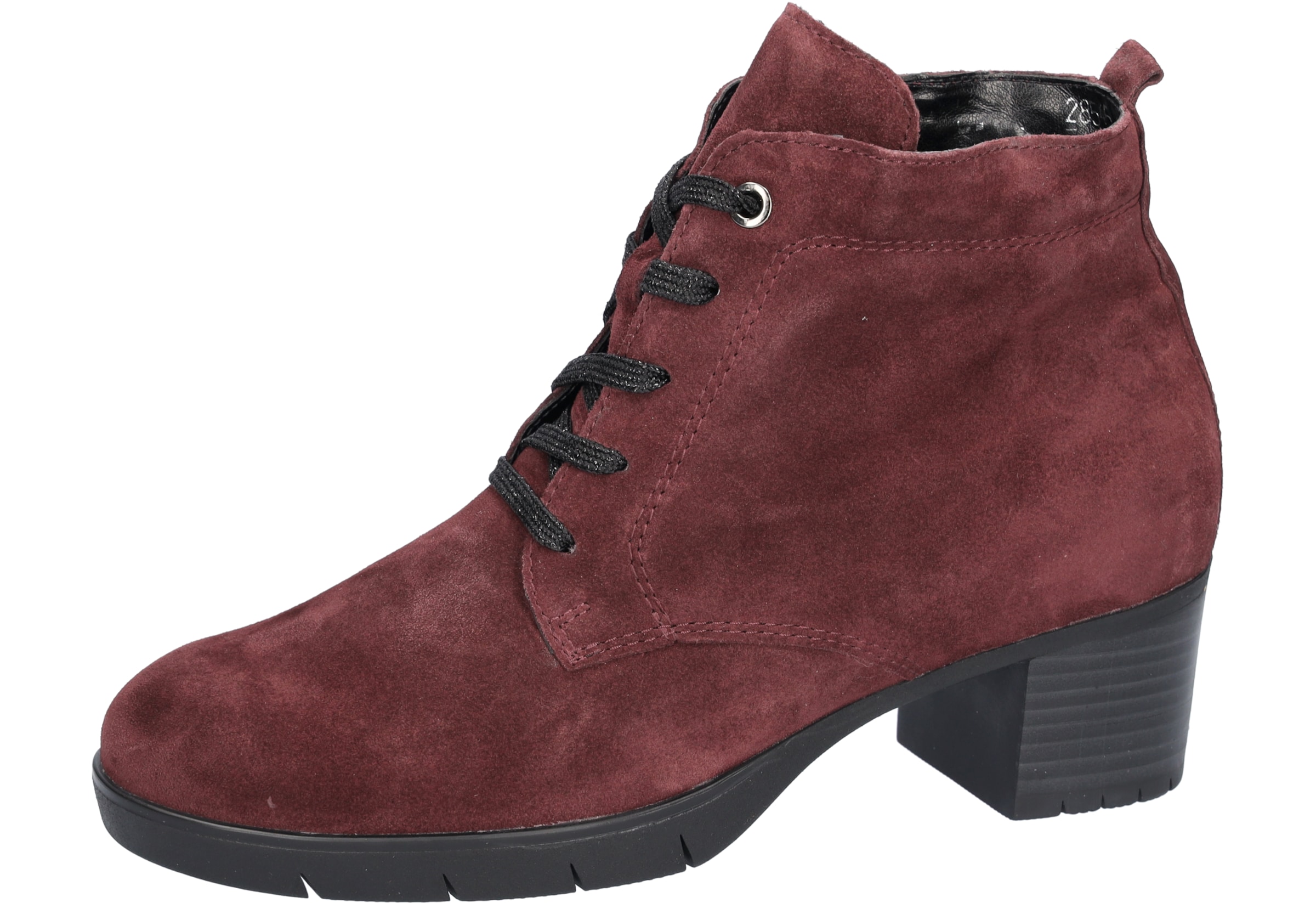 WALDLÄUFER Lace-Up Ankle Boots in Red: front