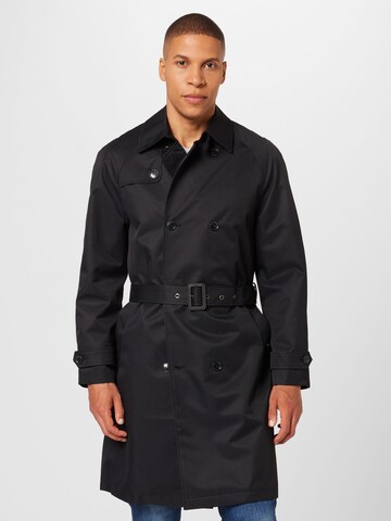 Manteau mi-saison BURTON MENSWEAR LONDON en noir : devant