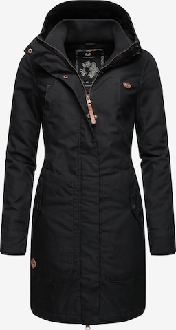 Manteau fonctionnel 'Jannisa' Ragwear en noir : devant