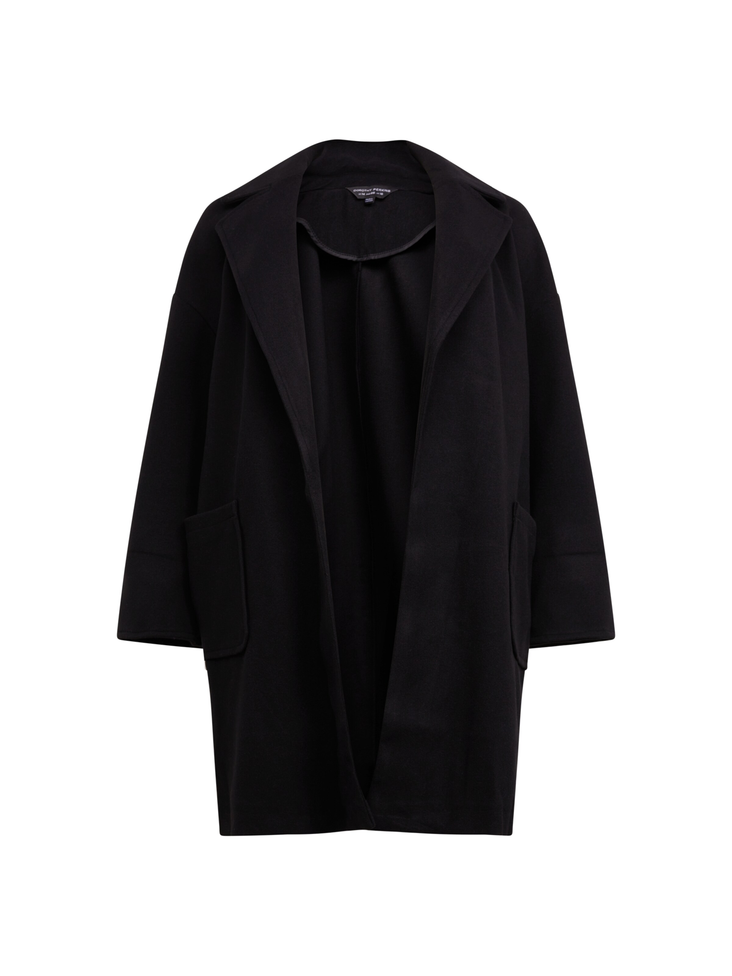 Cappotto di mezza stagione di Dorothy Perkins Curve in nero: frontale