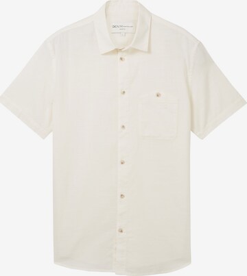 TOM TAILOR DENIM Regular fit Button Up Shirt in Beige: front