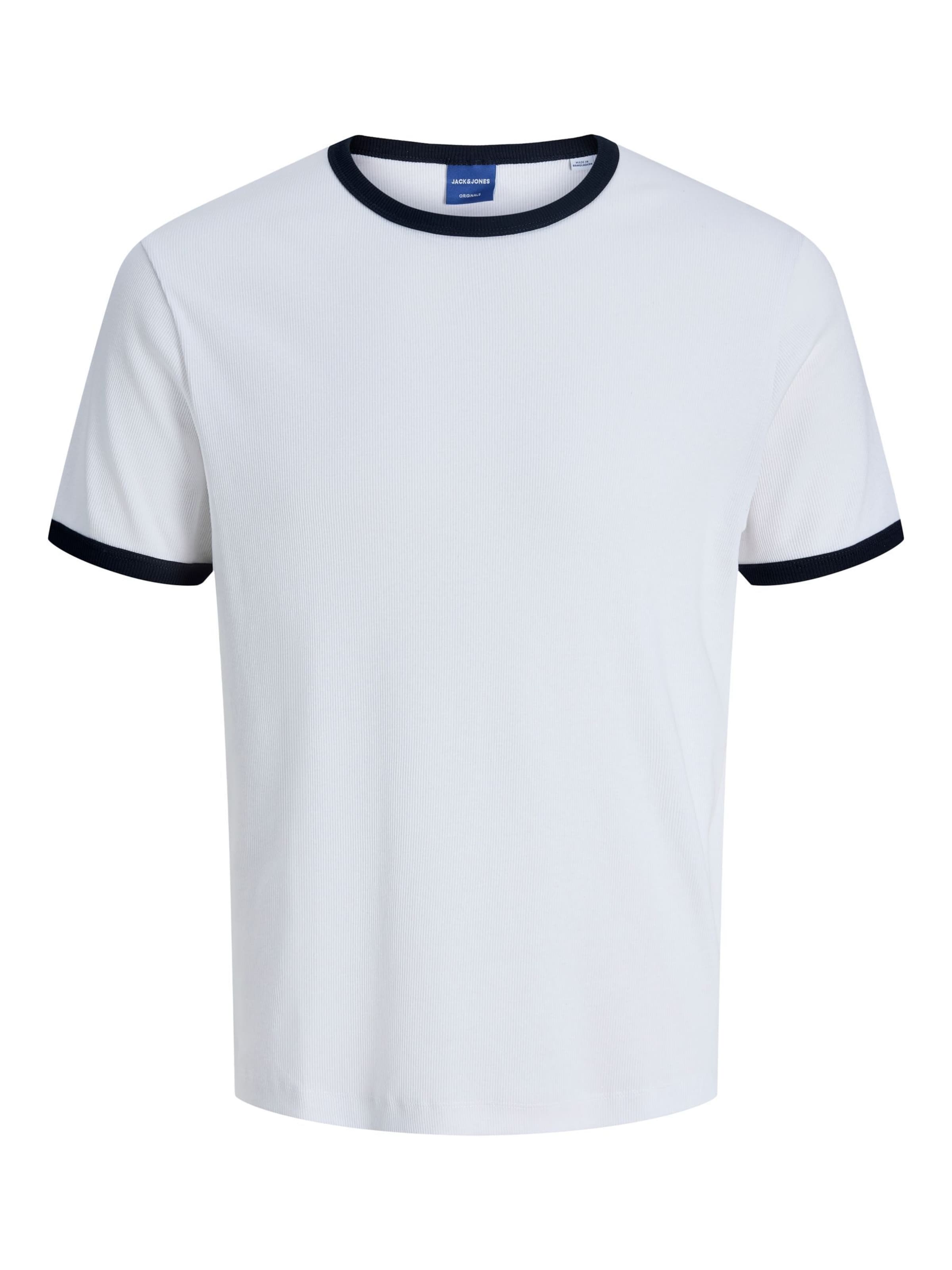 Maglietta in L JACK & JONES di colore nero / bianco, Visualizzazione prodotti
