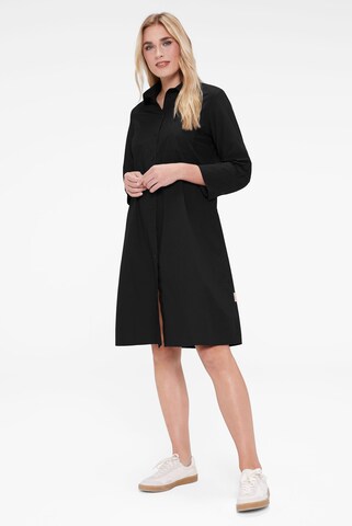 SENSES.THE LABEL Shirt Dress in Black: front