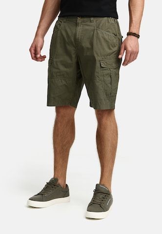 Regular Pantalon cargo 'Dreier' INDICODE JEANS en vert : devant