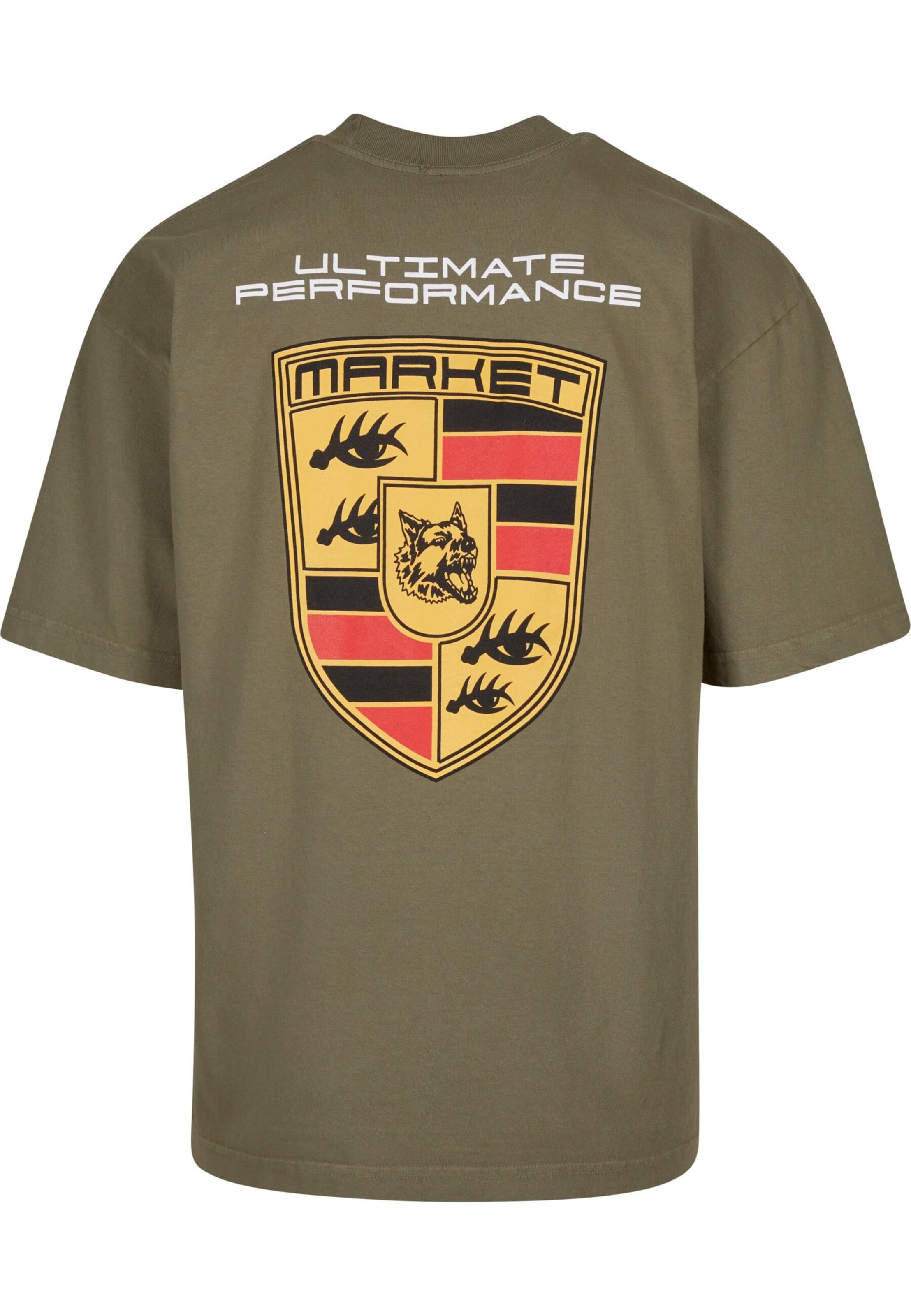 MARKET Tričko 'Ultimate Badge' – zelená