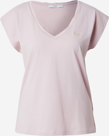 Pepe Jeans - Camiseta en rosa: frente