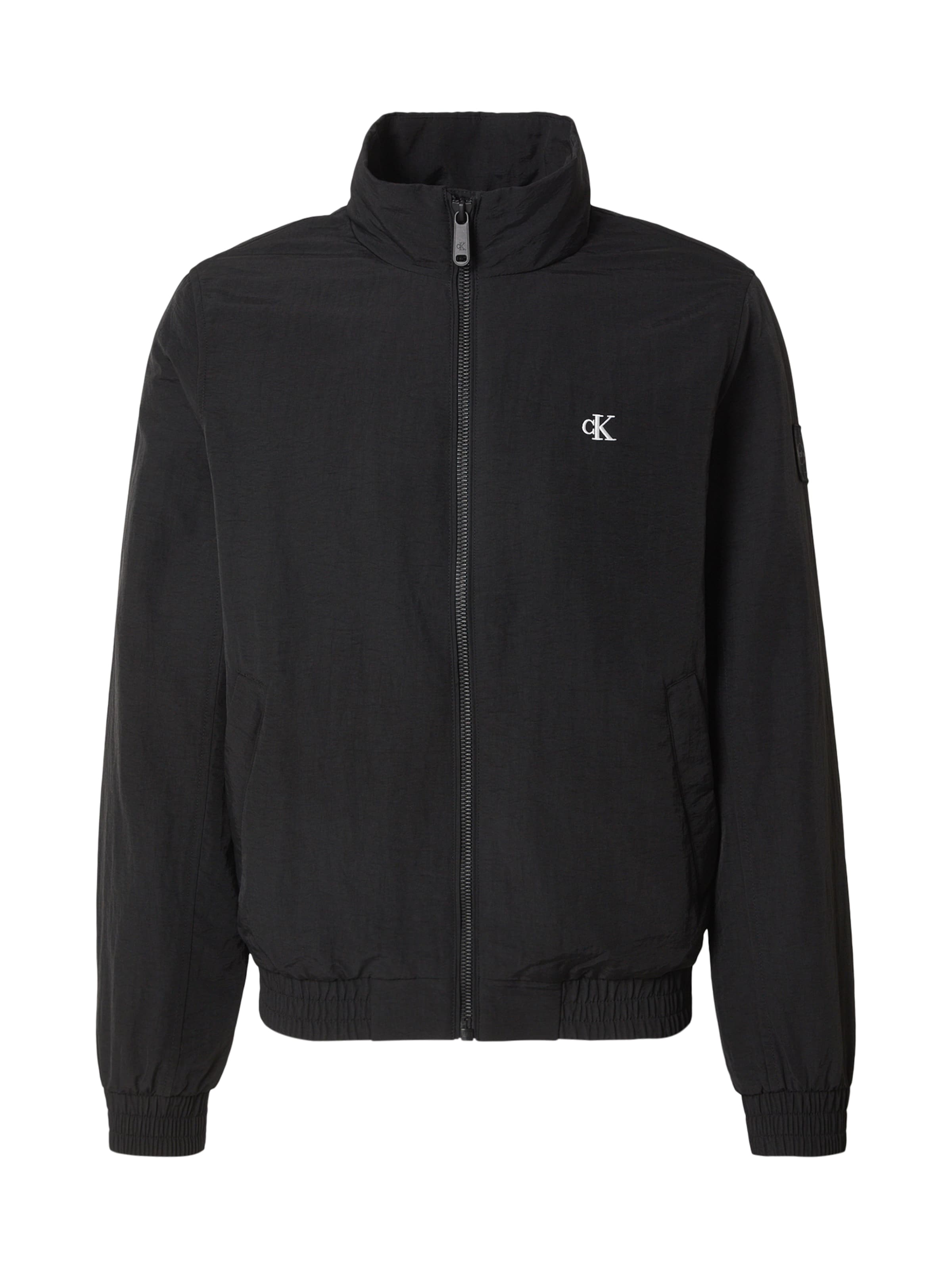 Calvin Klein Jeans Tussenjas 'HARRINGTON' in Zwart: voorkant