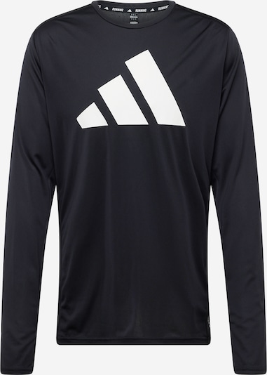 ADIDAS PERFORMANCE Functioneel shirt 'RUN IT' in de kleur Zwart / Wit, Productweergave