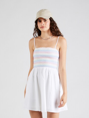 Abercrombie & Fitch - Vestido de verão 'PRIDE' em branco: frente