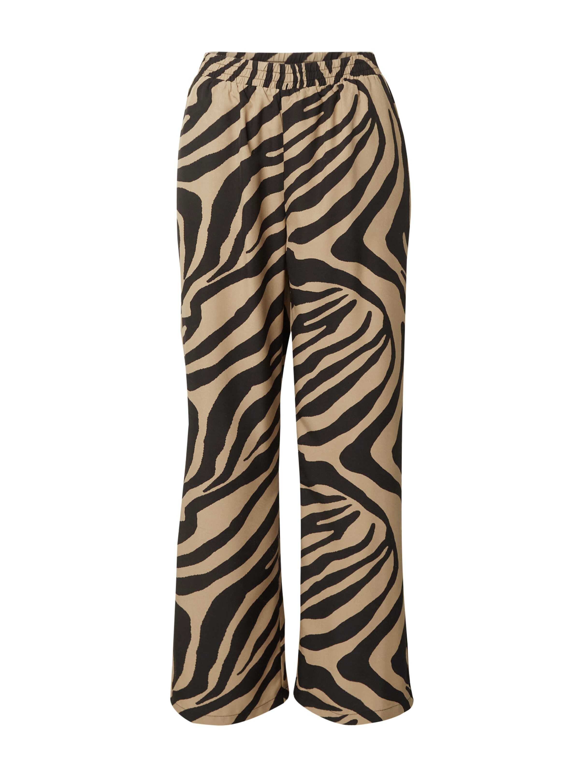 SISTERS POINT Wide leg Broek 'ELLA' in Bruin: voorkant