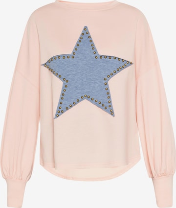 Sweat-shirt MIMO en rose : devant