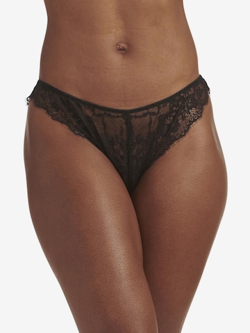 Polo Ralph Lauren Panty ' Mid Rise Tanga ' in Black: front