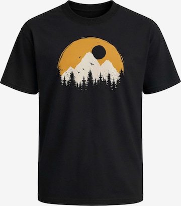 Neverless Shirt 'Outdoor Silhouette' in Black: front