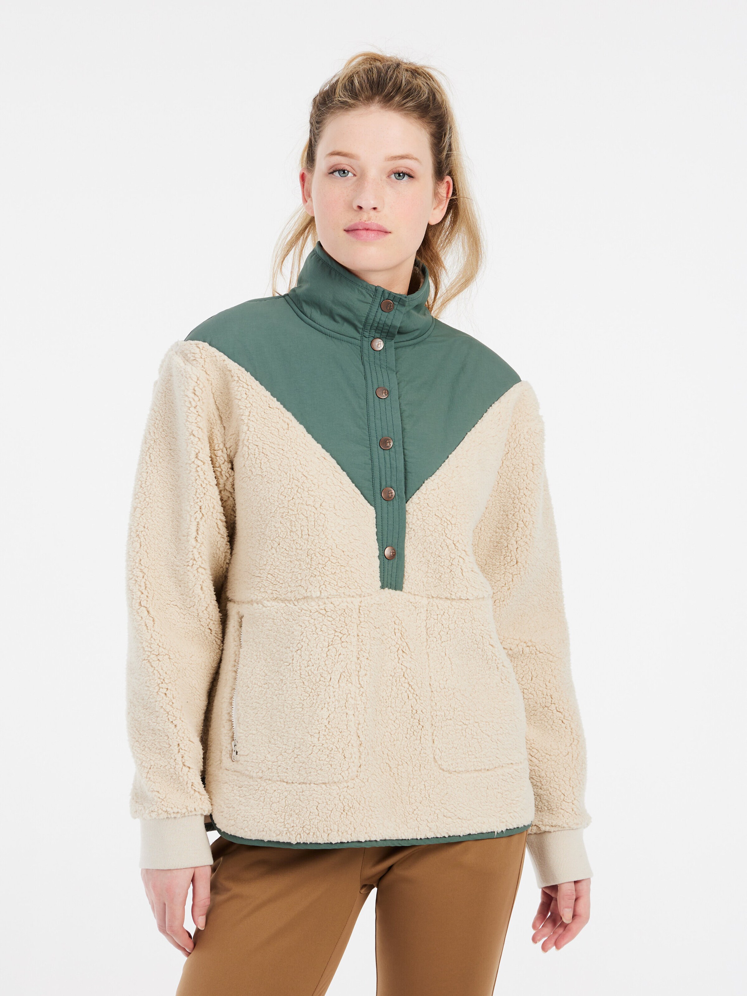 PROTEST Sportief sweatshirt 'PRTCYBER' in Groen: voorkant