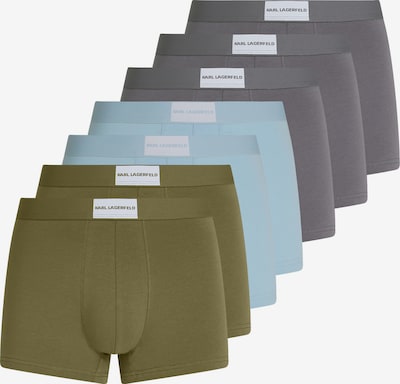 Karl Lagerfeld Boxers em azul claro / cinzento / oliveira, Vista do artigo