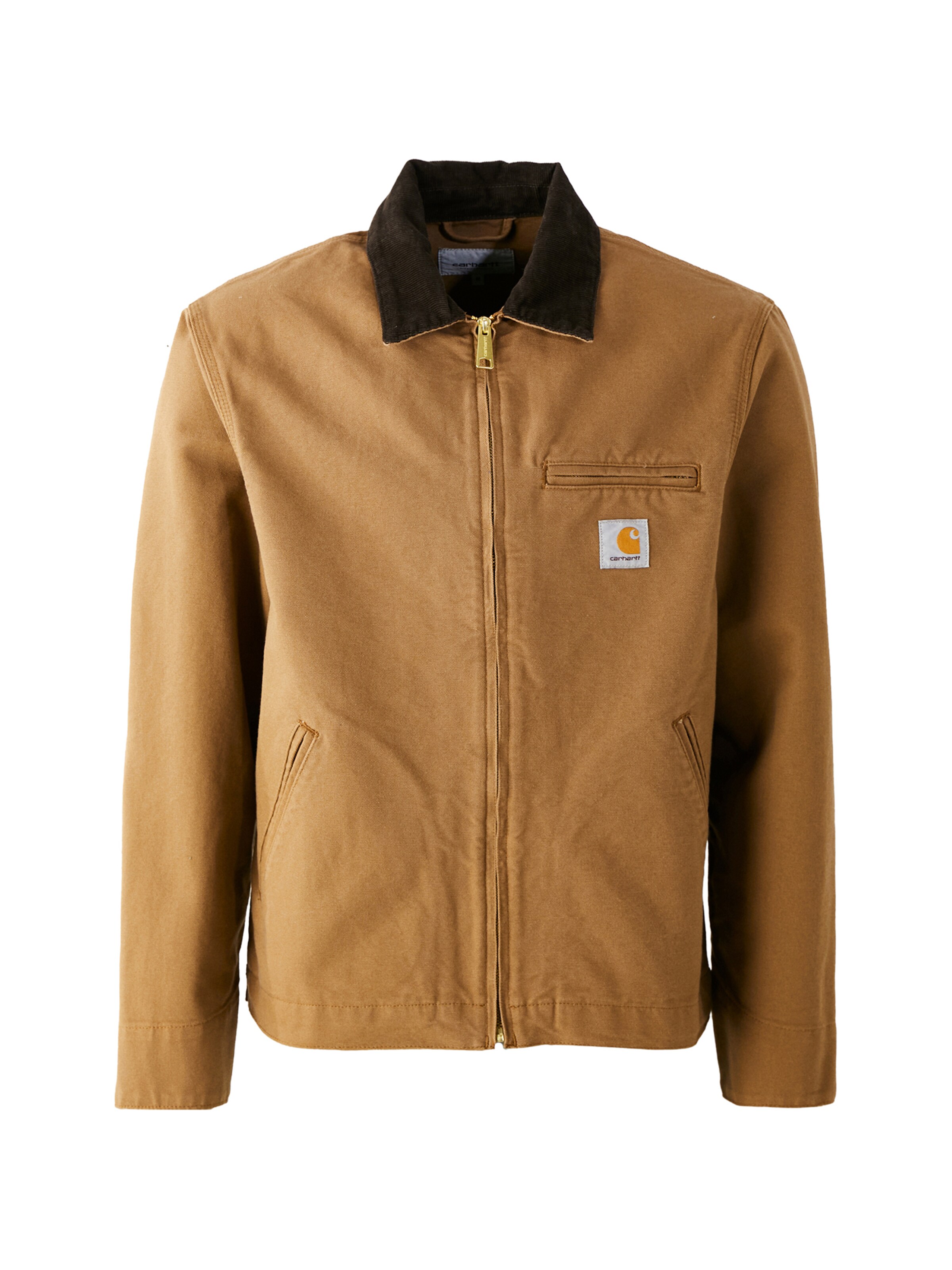 Carhartt WIP Φθινοπωρινό και ανοιξιάτικο μπουφάν 'Detroit' σε καφέ: μπροστά