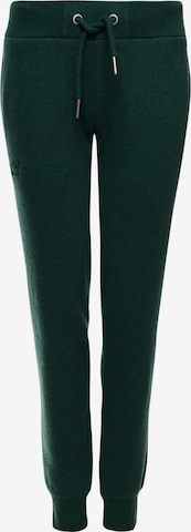 Superdry Tapered Pants in Green: front